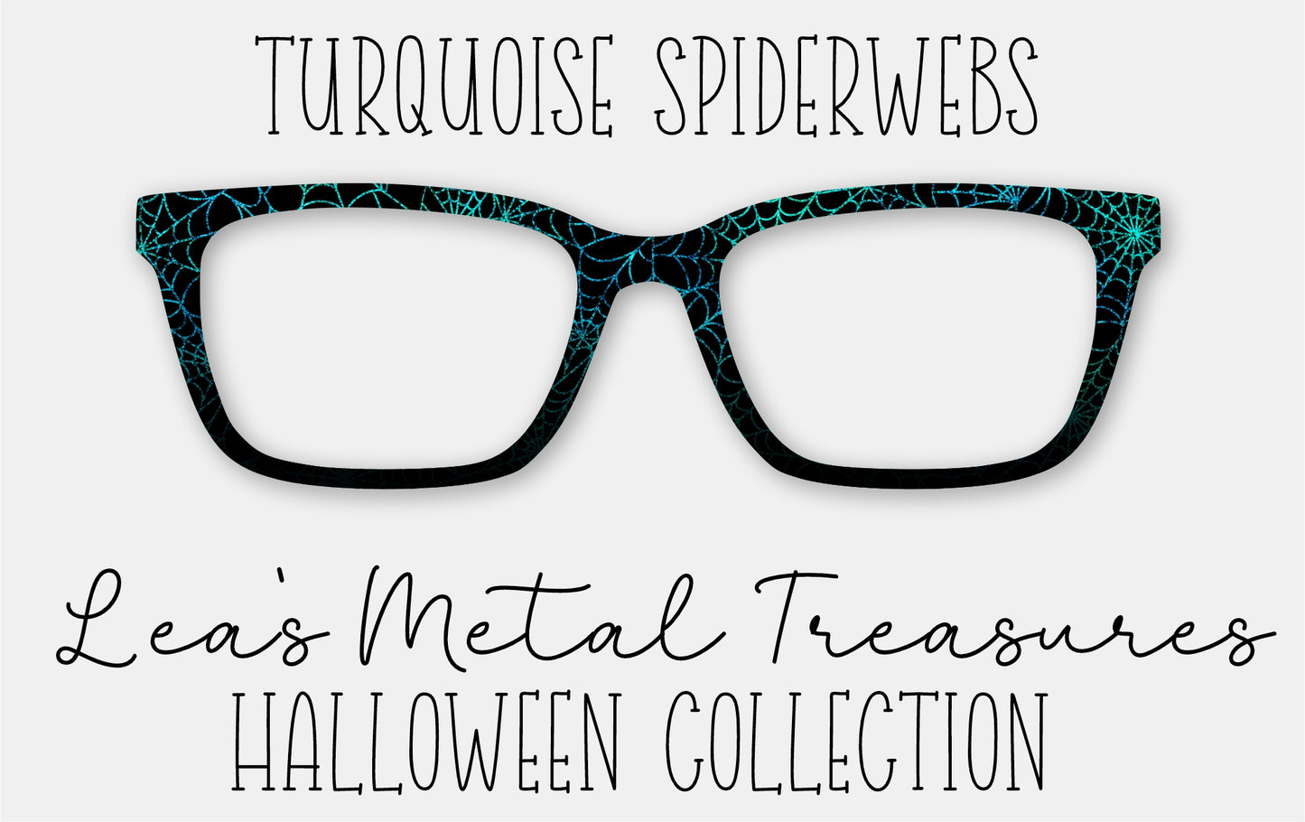 Turquoise Spiderwebs Eyewear Frame Toppers