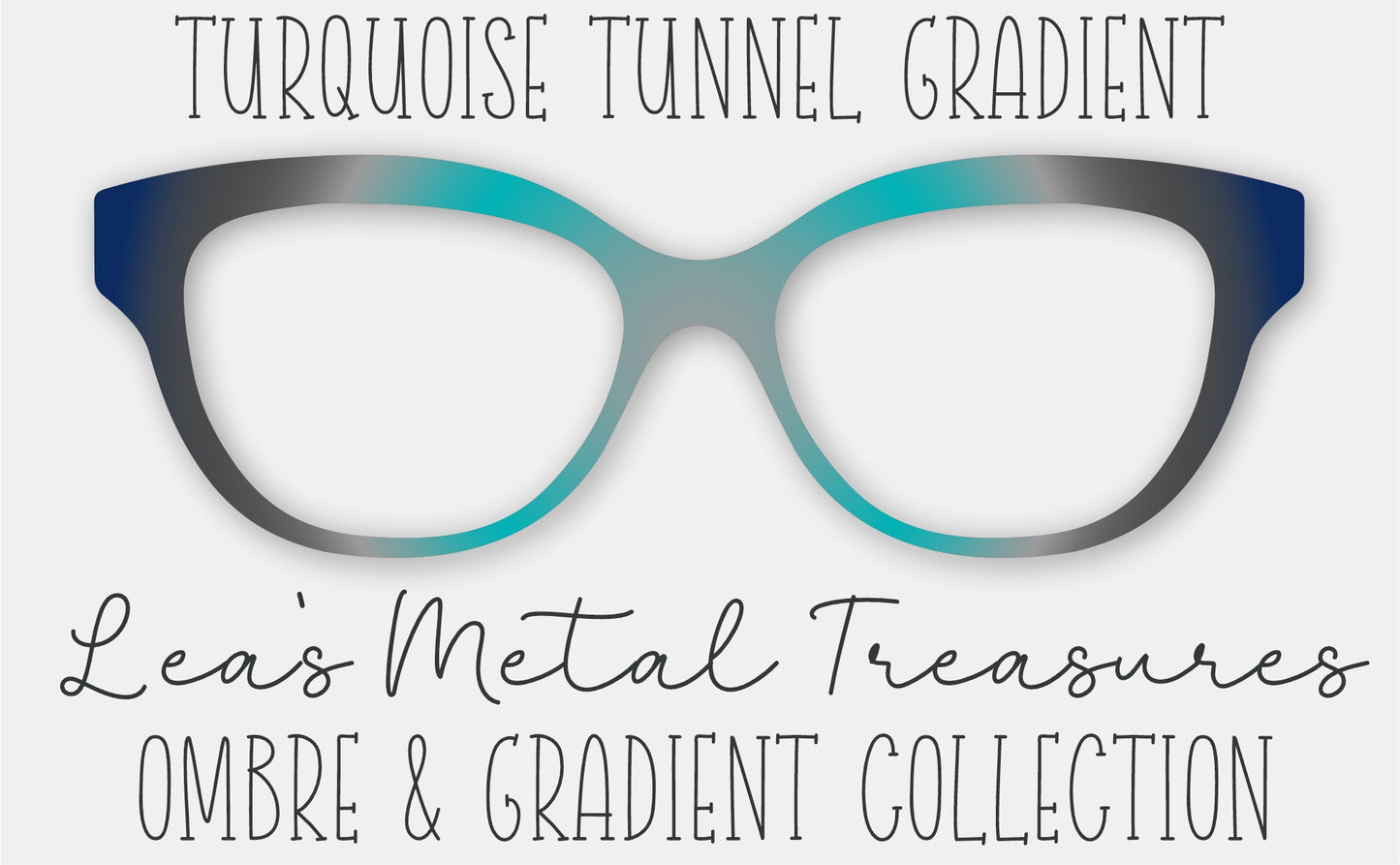 Turquoise Tunnel Gradient Eyewear Frame Toppers