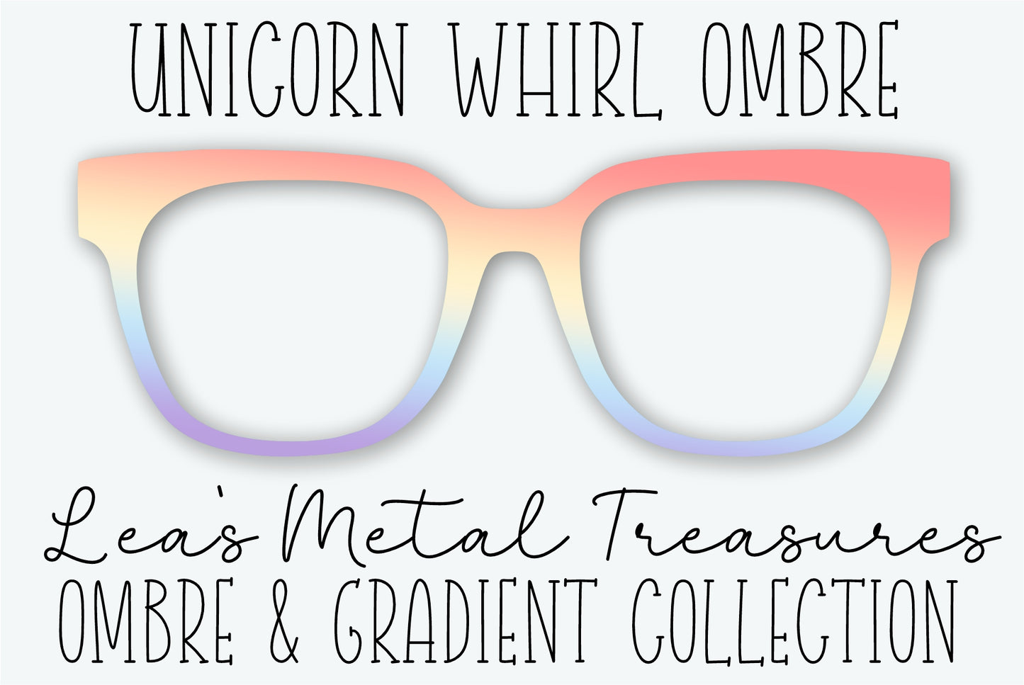 Unicorn Whirl Ombre Eyewear Frame Toppers