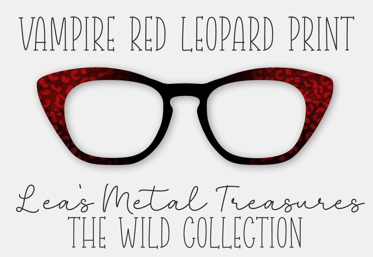 Vampire Red Leopard Print Eyewear Frame Toppers