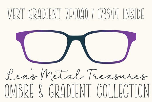 Vertical Gradient 7F40A0/173944 Eyewear Frame Toppers COMES WITH MAGNETS