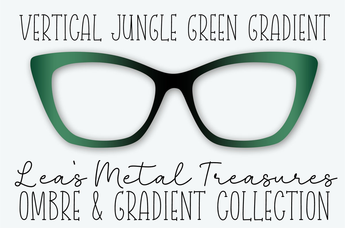 VERTICAL JUNGLE GREEN GRADIENT Eyewear Frame Toppers OCTOBER 2026 TOPPER OF THE MONTH
