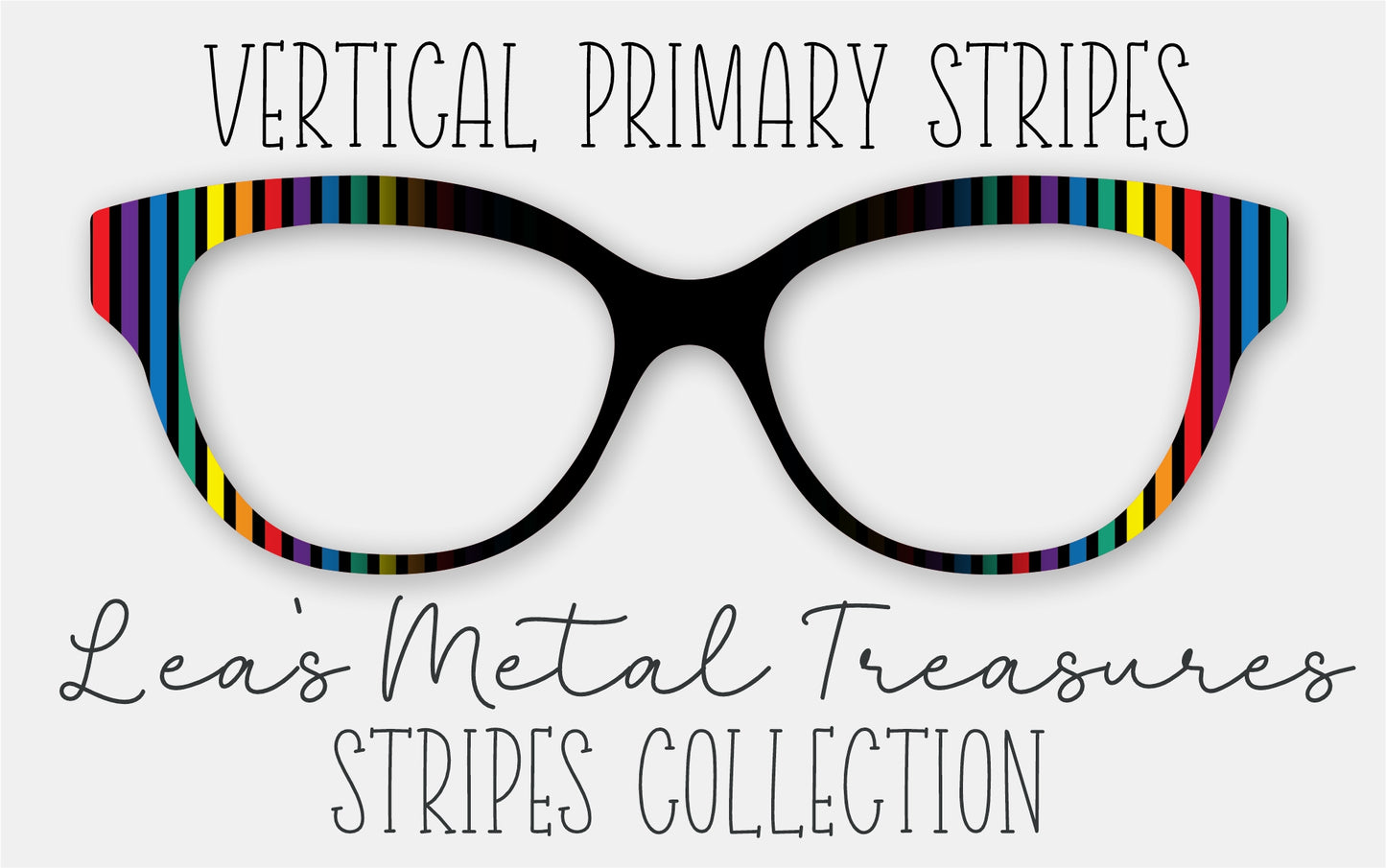 Vertical Primary Stripes • Magnetic Eyeglasses Toppers