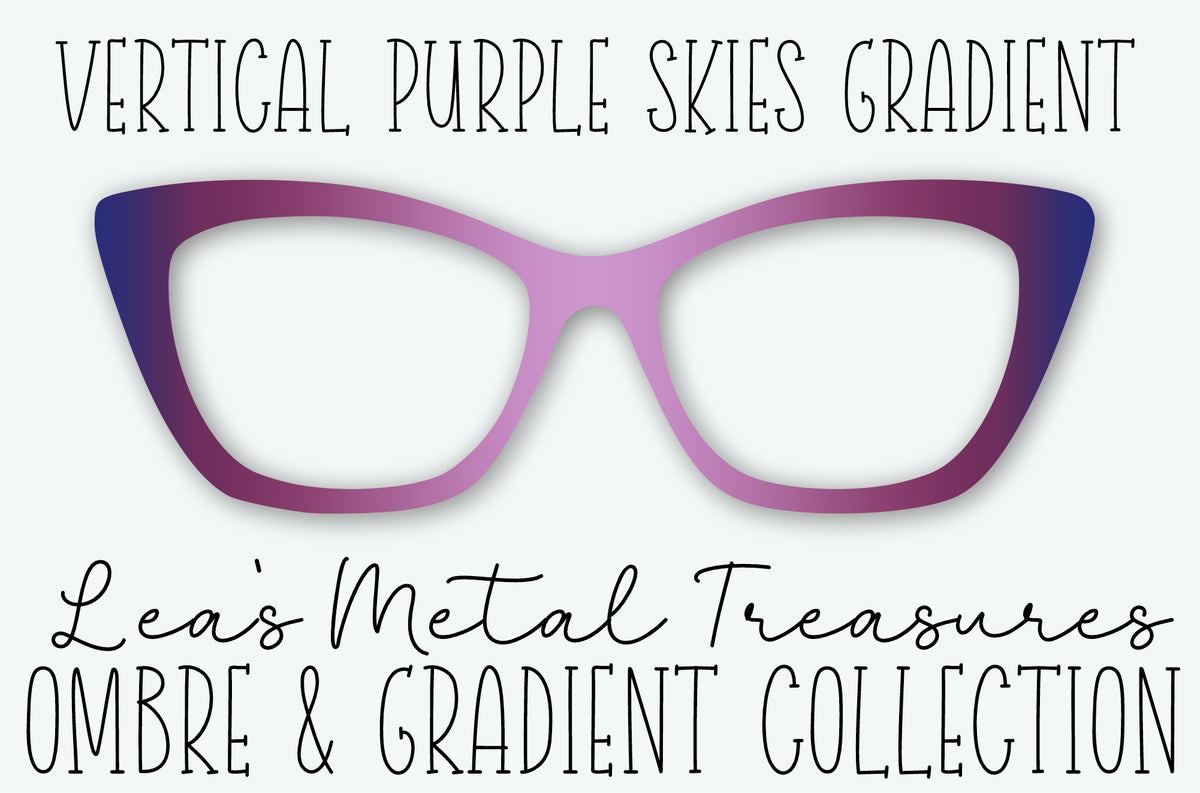 VERTICAL PURPLE SKIES GRADIENT Eyewear Frame Toppers OCTOBER 2026 TOPPER OF THE MONTH