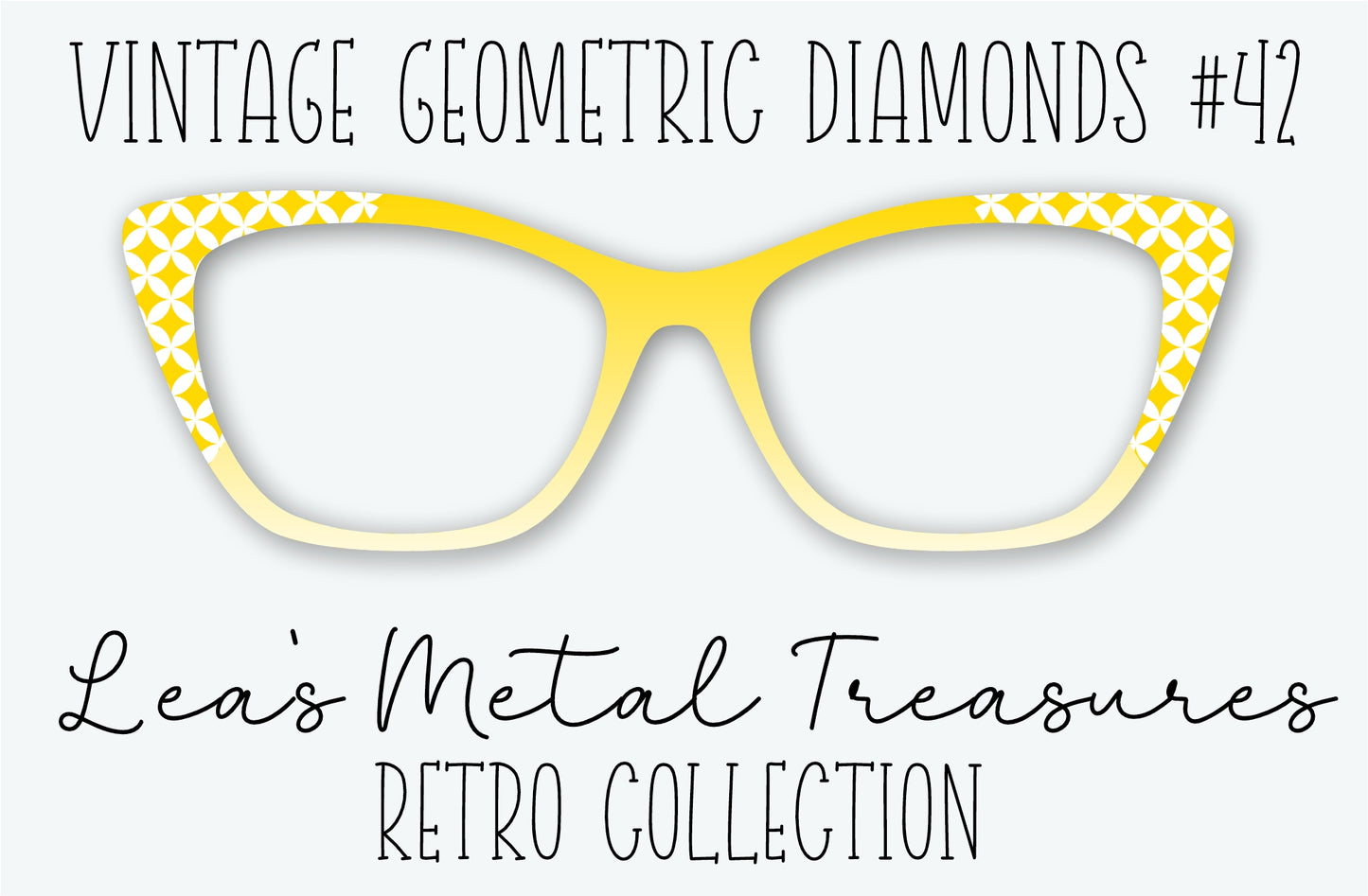 Vintage Geometric Diamonds 42 Eyewear Frame Toppers