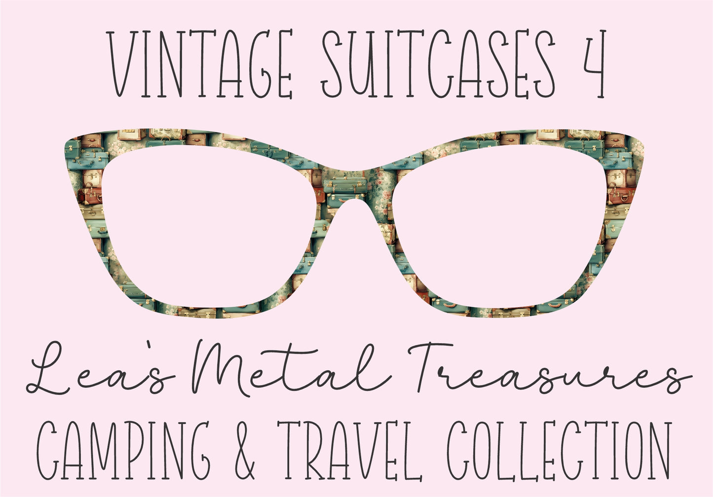 VINTAGE SUITCASES 4 Eyewear Frame Toppers COMES WITH MAGNETS