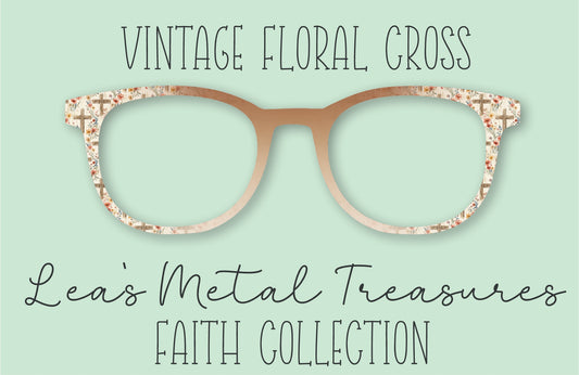Floral Vintage Cross Eyewear Frame Toppers COMES WITH MAGNETS