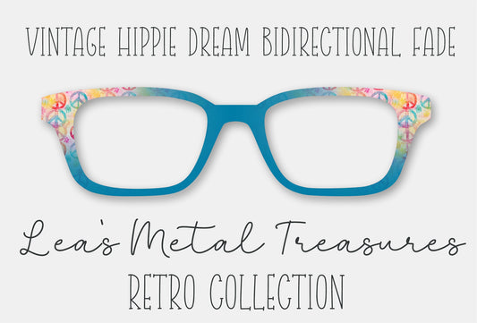 Vintage Hippie Dream Bidirectional Fade Eyewear Frame Toppers COMES WITH MAGNETS