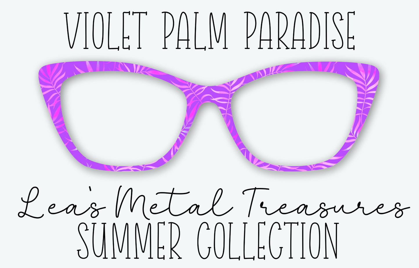 Violet Palm Paradise Eyewear Frame Toppers