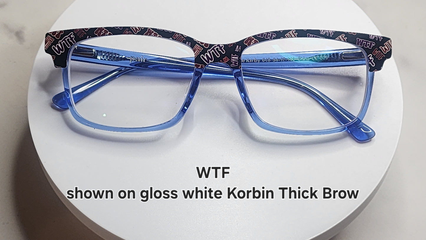 WTF Eyewear Frame Toppers COMES WITH MAGNETS