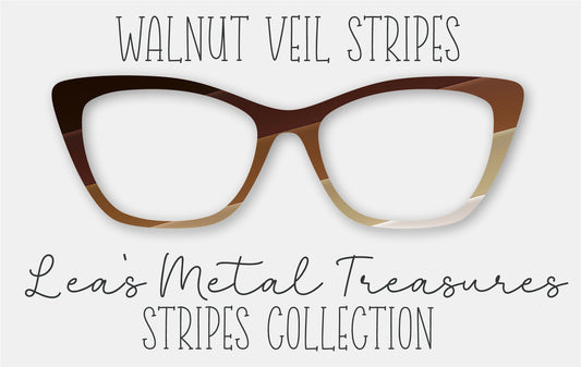 WALNUT VEIL STRIPES Eyewear Frame Toppers