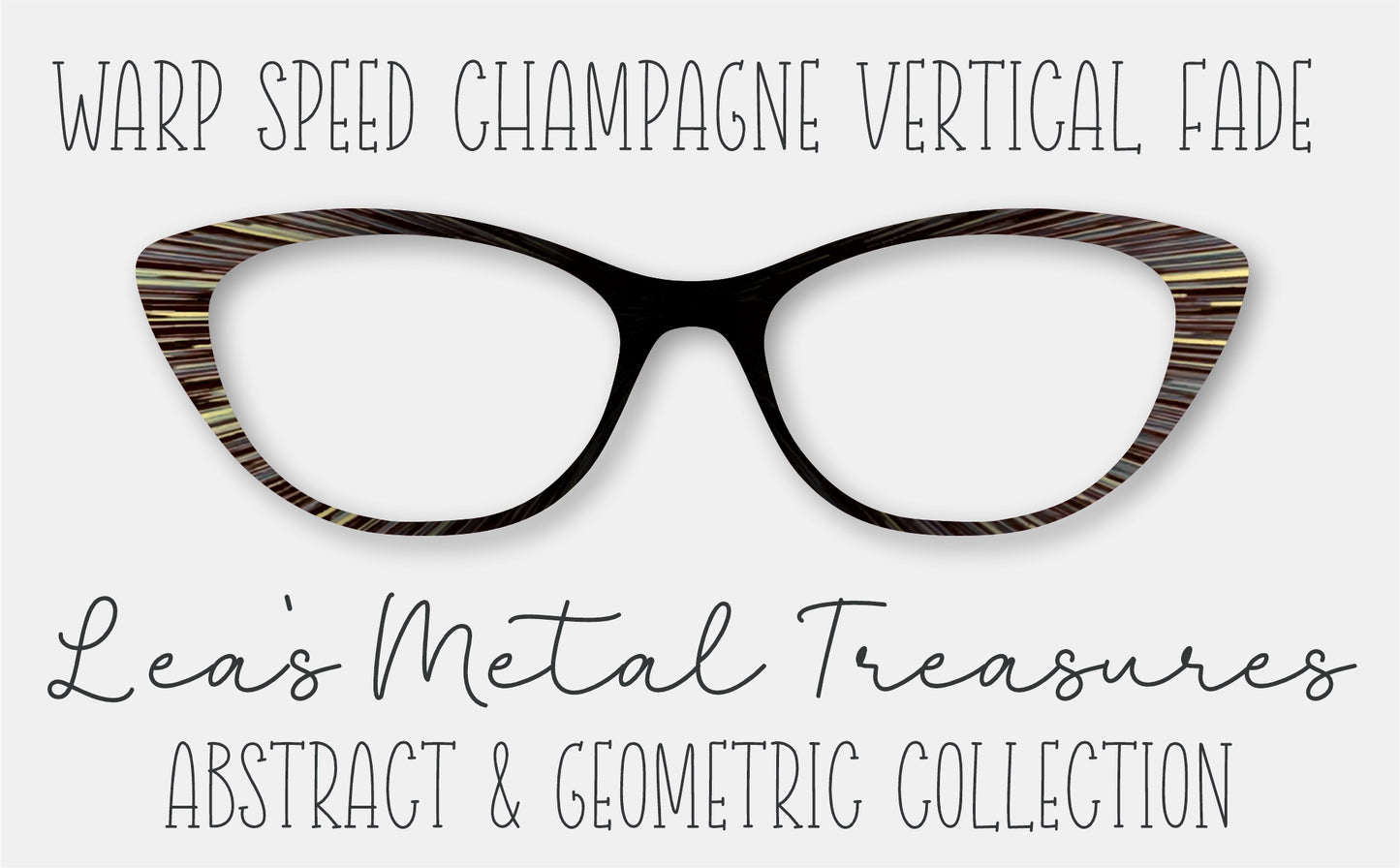 WARP SPEED CHAMPAGNE VERTICAL FADE Eyewear Frame Toppers