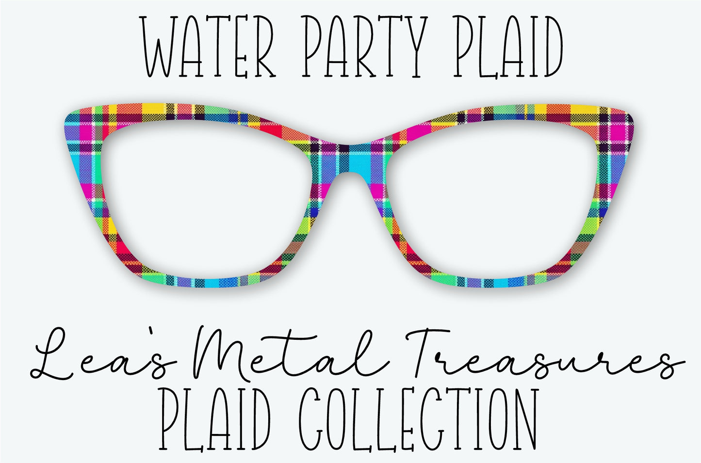 Water Party Plaid Eyewear Frame Toppers