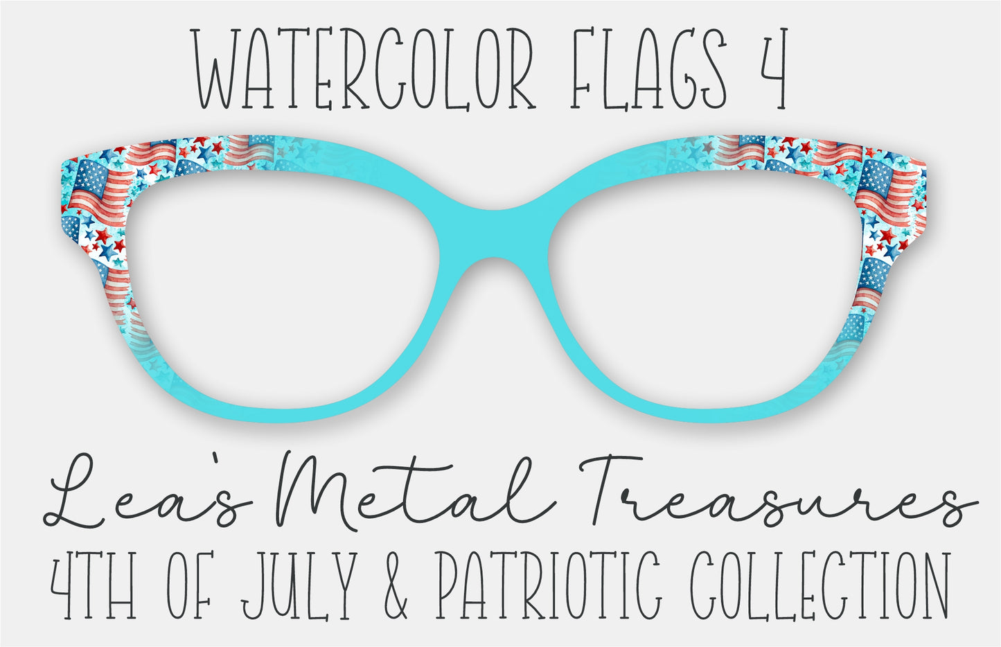 READY TO SHIP • Watercolor Flags 4 Eyewear Frame Toppers