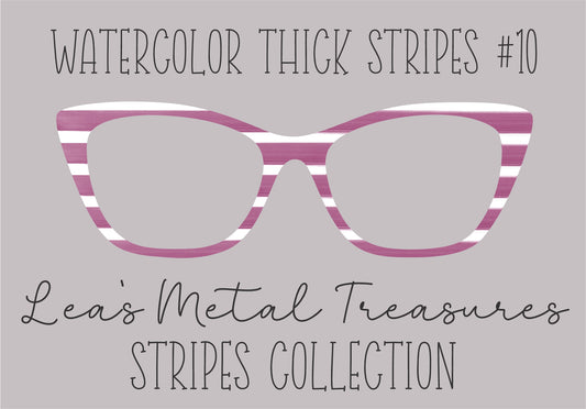 WATERCOLOR THICK STRIPES #10 Eyewear Frame Toppers COMES WITH MAGNETS