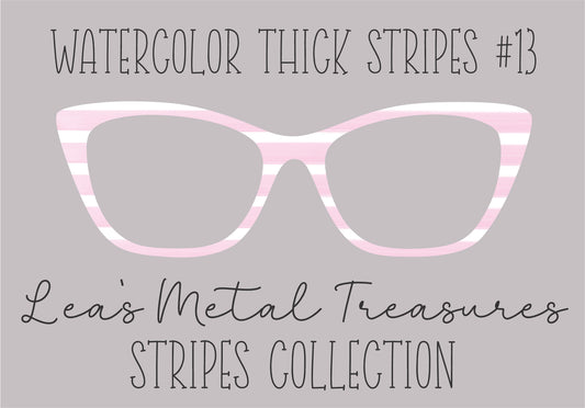 WATERCOLOR THICK STRIPES #13 Eyewear Frame Toppers COMES WITH MAGNETS