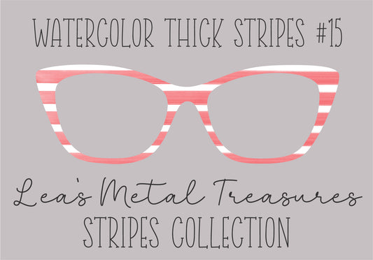 WATERCOLOR THICK STRIPES #15 Eyewear Frame Toppers COMES WITH MAGNETS