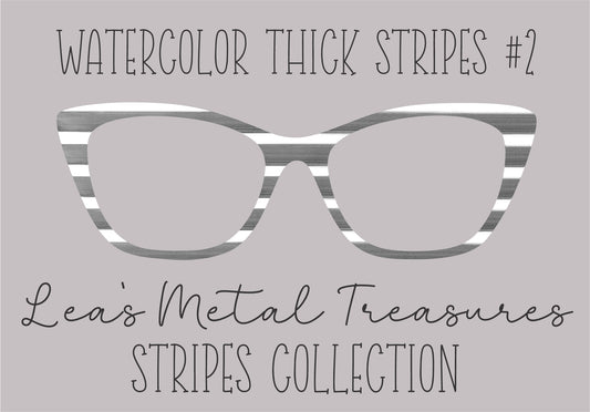 WATERCOLOR THICK STRIPES #2 Eyewear Frame Toppers COMES WITH MAGNETS