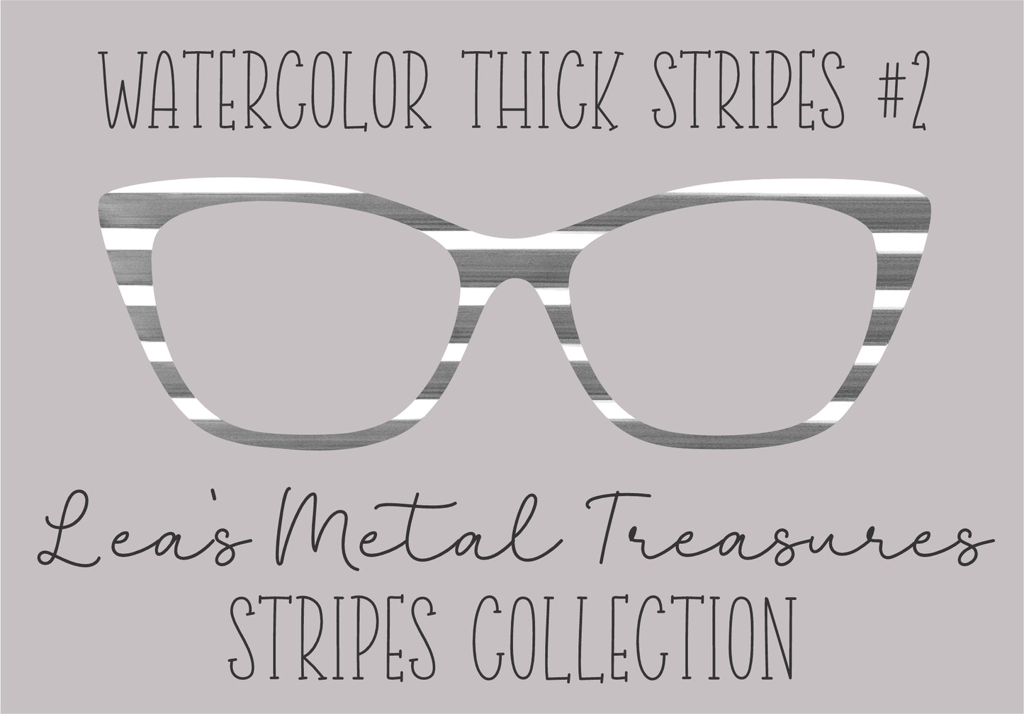 WATERCOLOR THICK STRIPES #2 Eyewear Frame Toppers COMES WITH MAGNETS