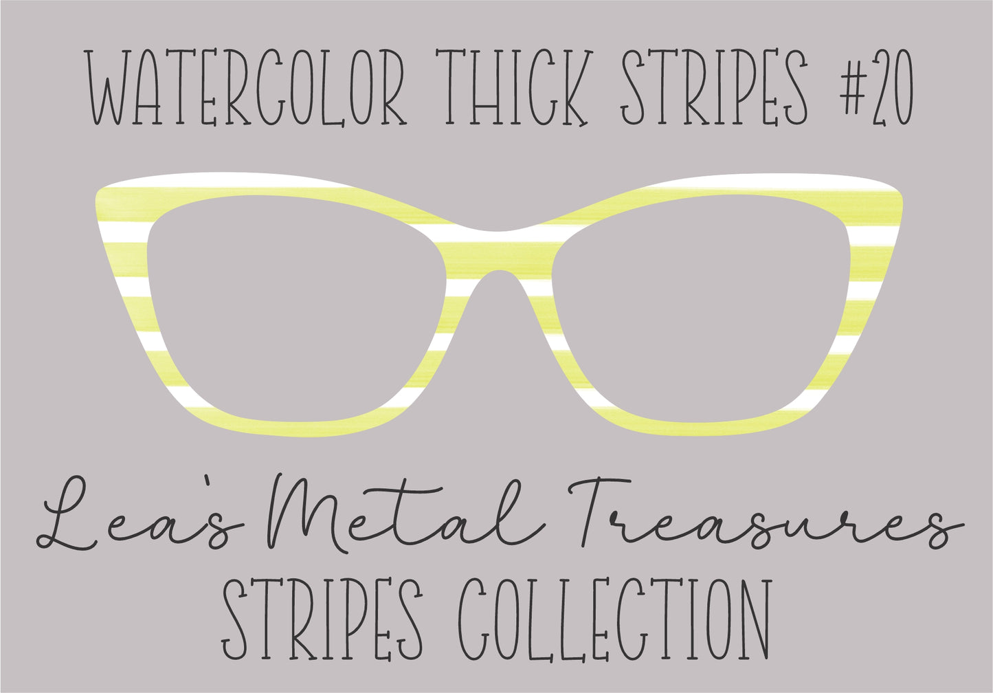 WATERCOLOR THICK STRIPES #20 Eyewear Frame Toppers COMES WITH MAGNETS