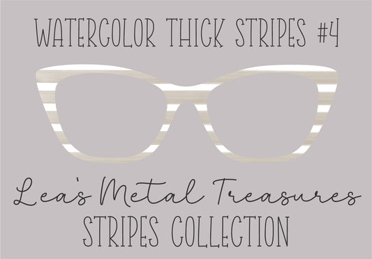 WATERCOLOR THICK STRIPES #4 Eyewear Frame Toppers COMES WITH MAGNETS