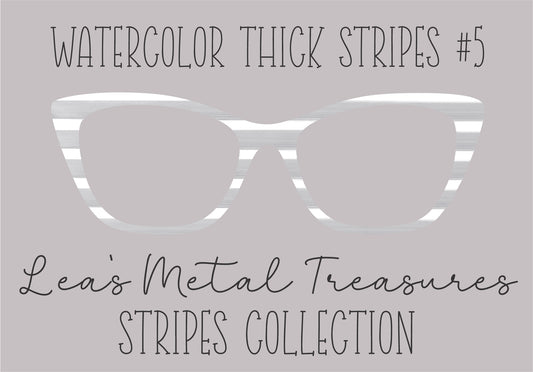 WATERCOLOR THICK STRIPES #5 Eyewear Frame Toppers COMES WITH MAGNETS