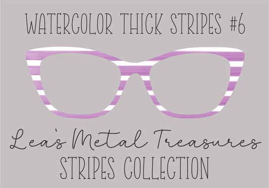 WATERCOLOR THICK STRIPES #6 Eyewear Frame Toppers COMES WITH MAGNETS