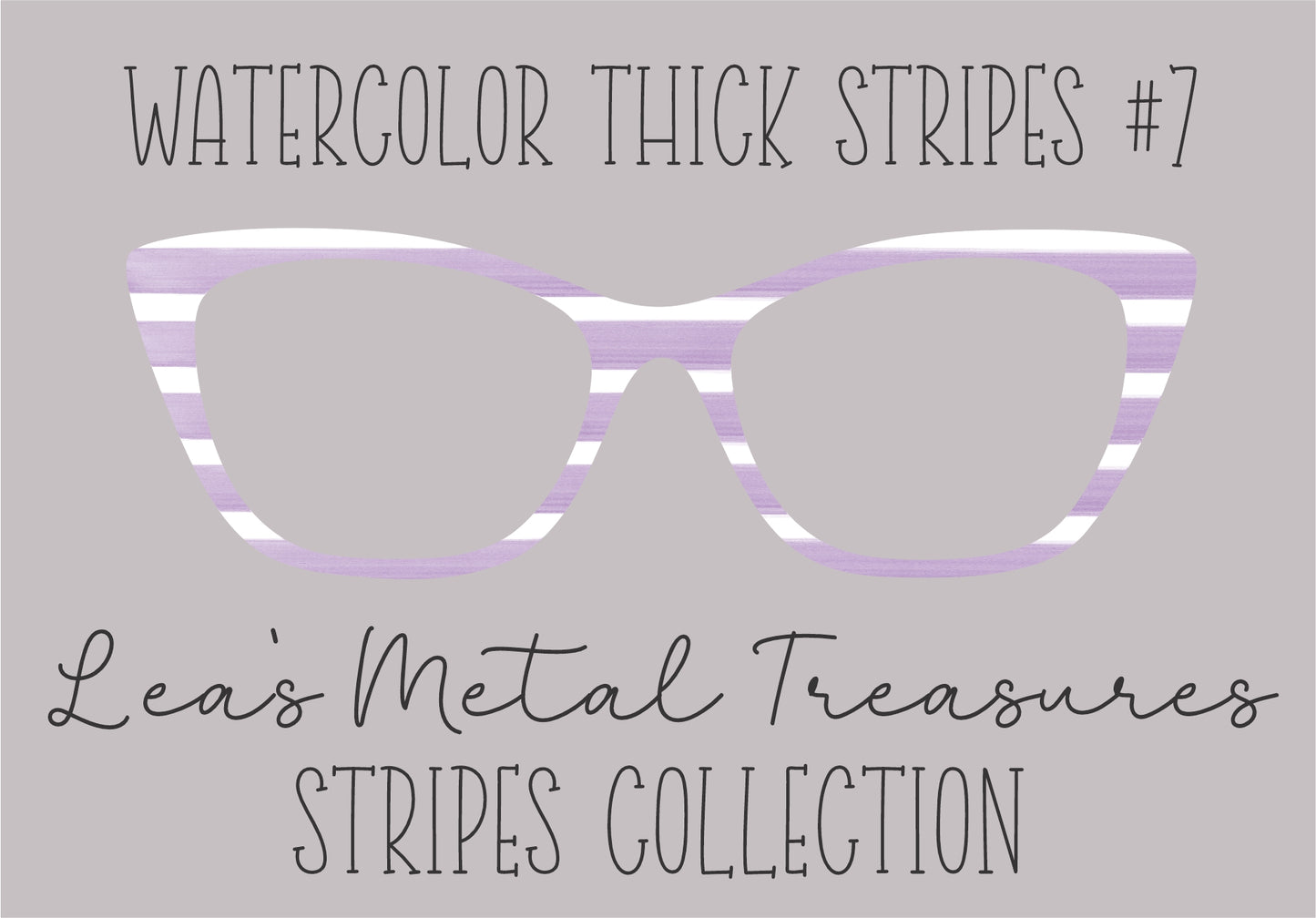 WATERCOLOR THICK STRIPES #7 Eyewear Frame Toppers COMES WITH MAGNETS