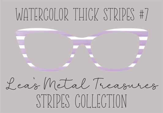 WATERCOLOR THICK STRIPES #7 Eyewear Frame Toppers COMES WITH MAGNETS
