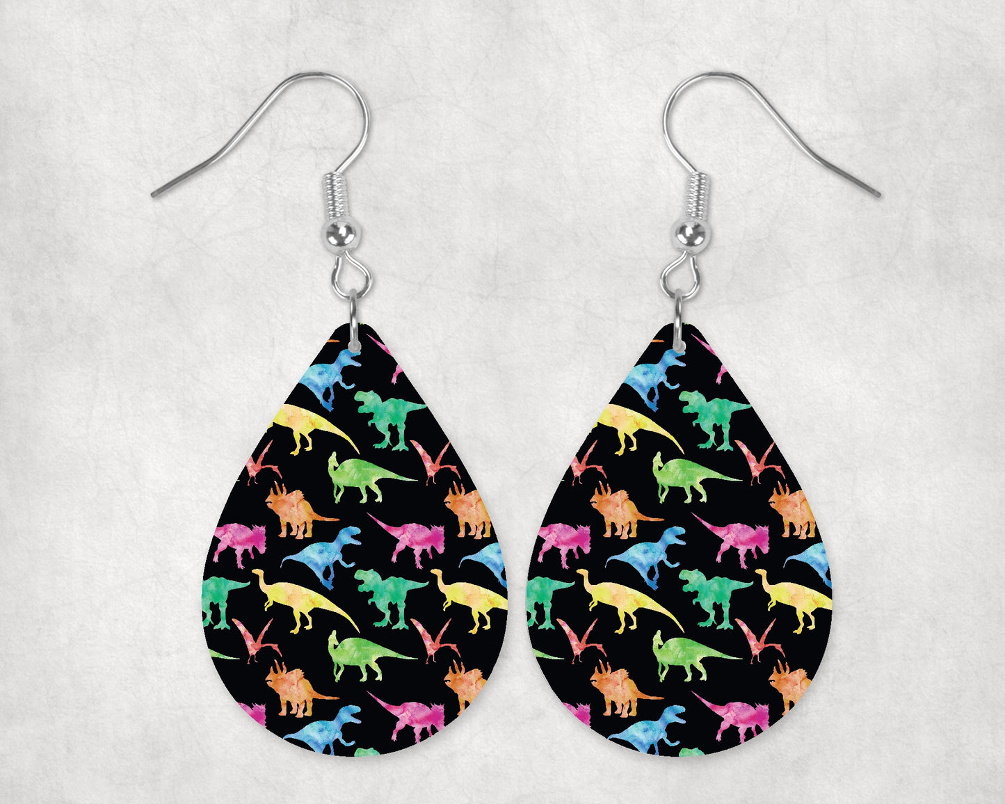 Watercolor Rainbow Dinosaurs Eyewear Frame Toppers