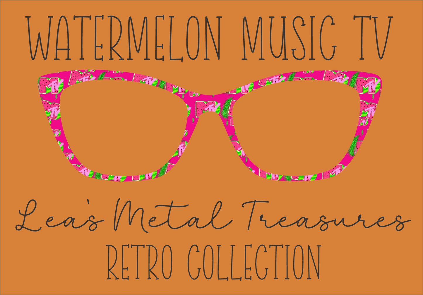 WATERMELON MUSIC TV Eyewear Frame Toppers COMES WITH MAGNETS