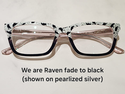 WE ARE RAVEN FADE TO BLACK Eyewear Frame Toppers COMES WITH MAGNETS