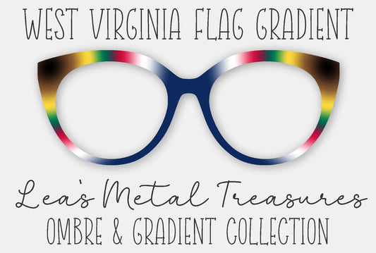 West Virginia Flag Gradient Eyewear Frame Toppers