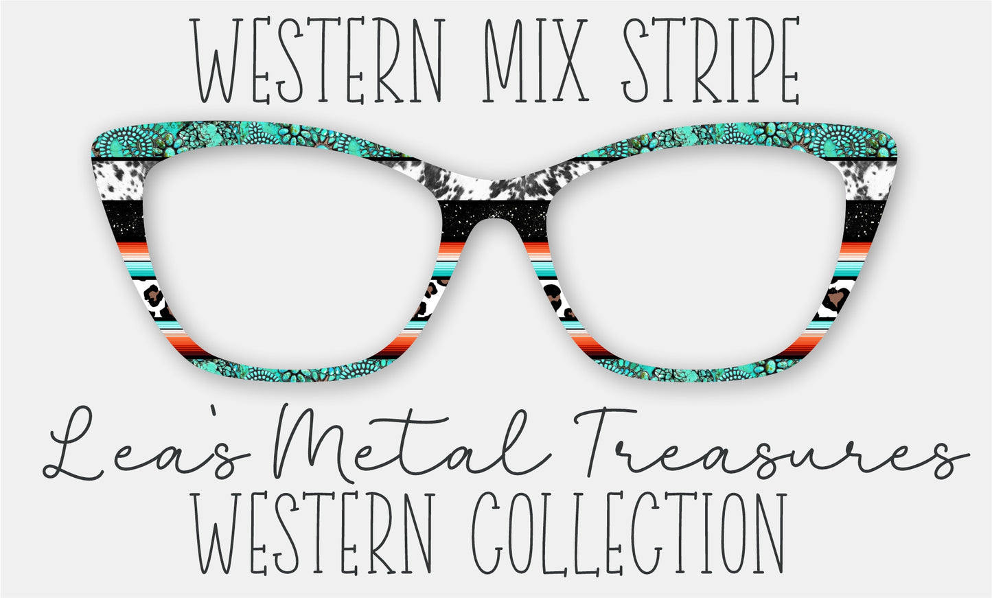 Western Mix Stripe Eyewear Frame Toppers