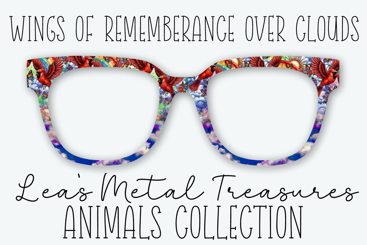 WINGS OF REMEMBERANCE OVER CLOUDS Eyewear Frame Toppers