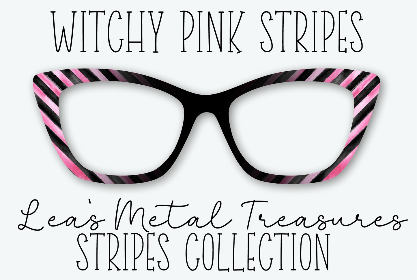 WITCHY PINK STRIPES Eyewear Frame Toppers