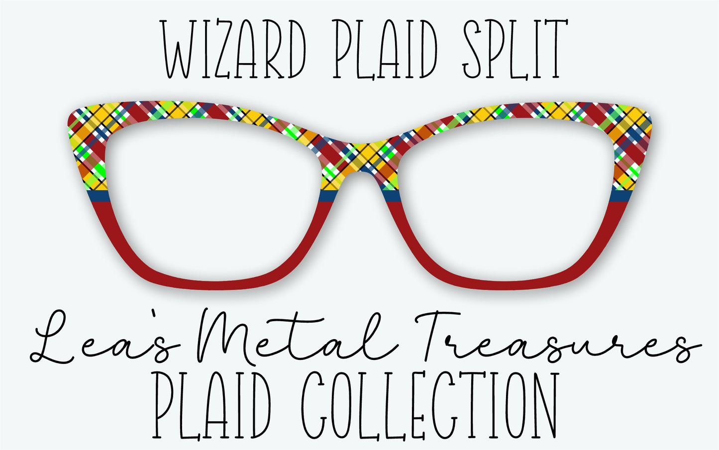 WIZARD PLAID SPLIT Eyewear Frame Toppers