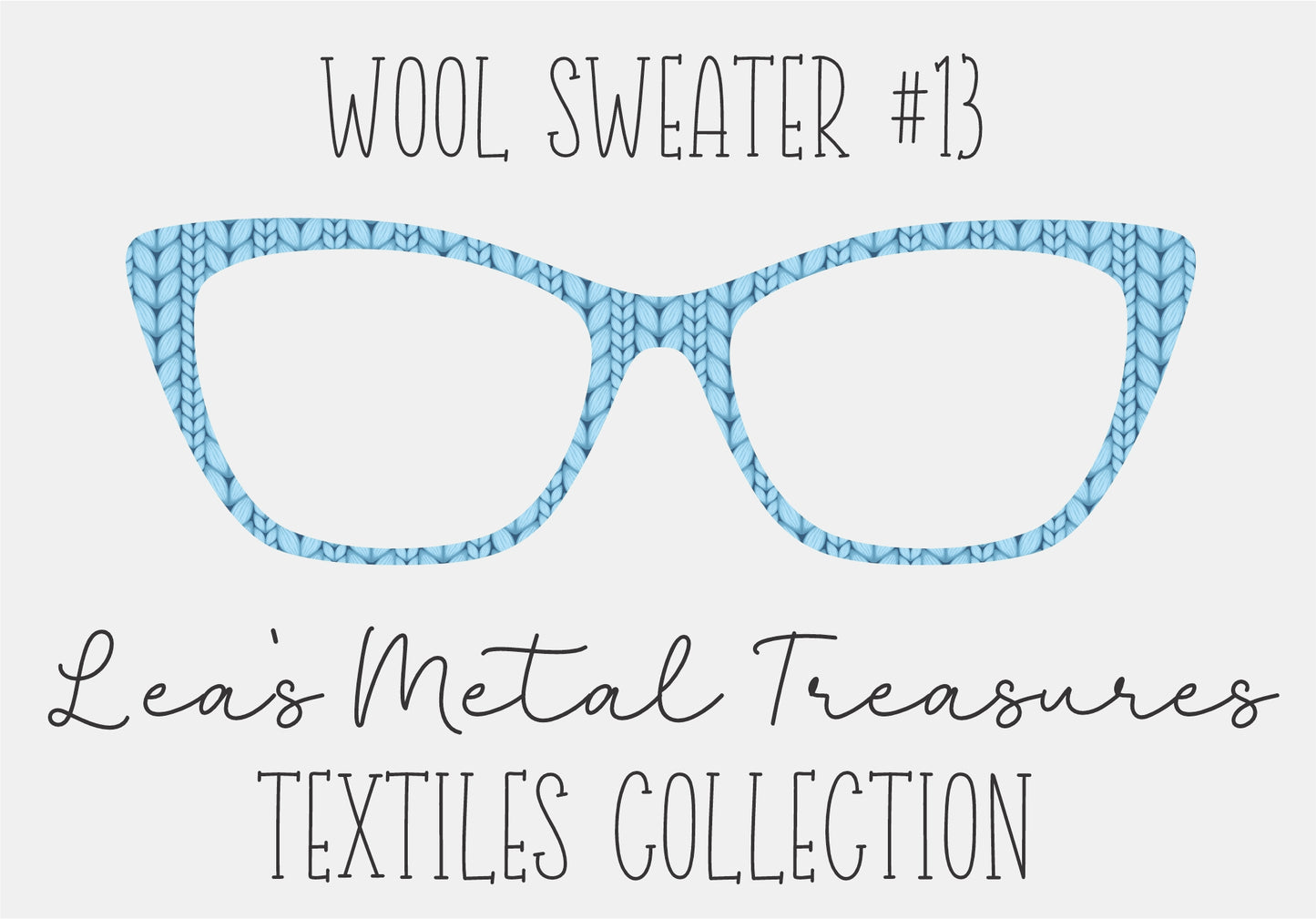 Wool Sweater #13 Eyewear Frame Toppers COMES WITH MAGNETS
