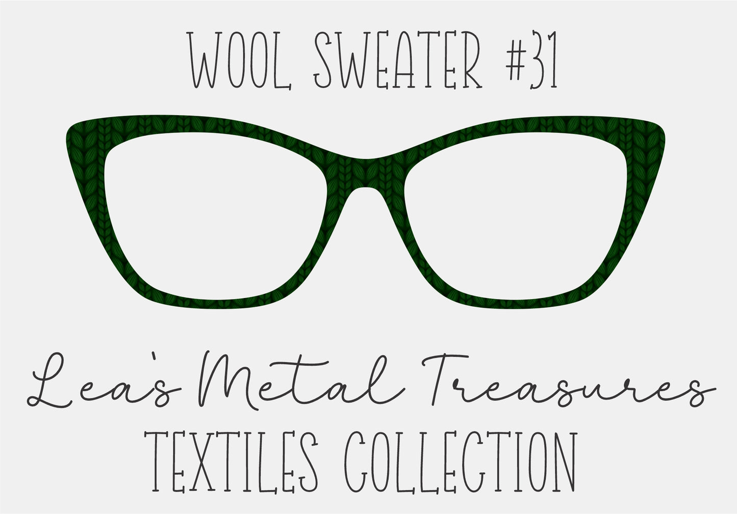 Wool Sweater #31 Eyewear Frame Toppers COMES WITH MAGNETS