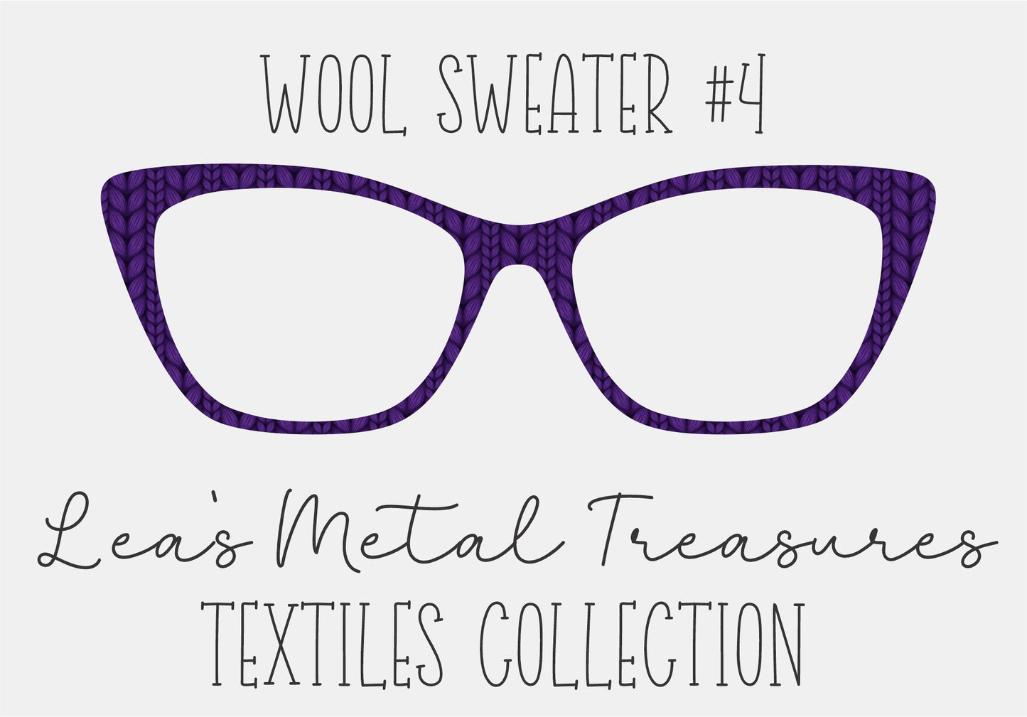 Wool Sweater #4 Eyewear Frame Toppers COMES WITH MAGNETS