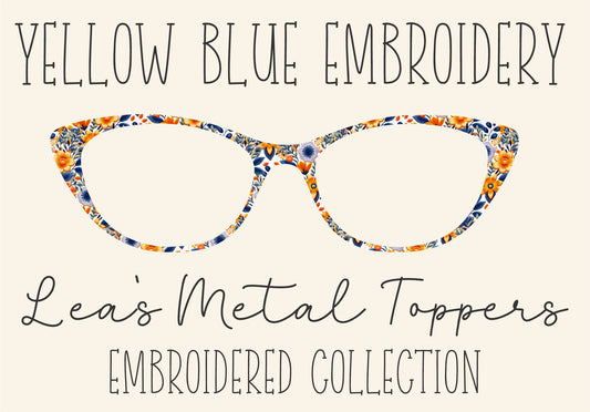 YELLOW BLUE EMBROIDERY Eyewear Frame Toppers