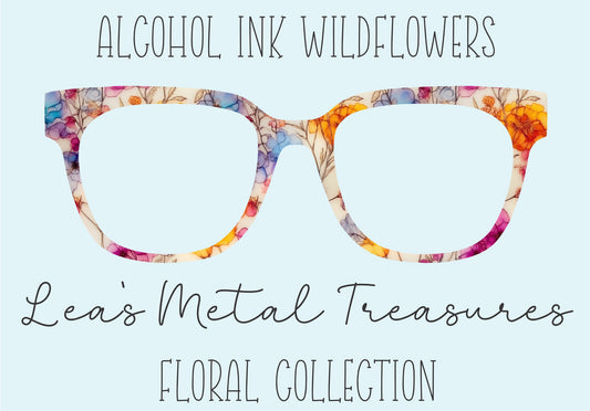 ALCOHOL INK WILDFLOWERS Eyewear Frame Toppers COMES WITH MAGNETS