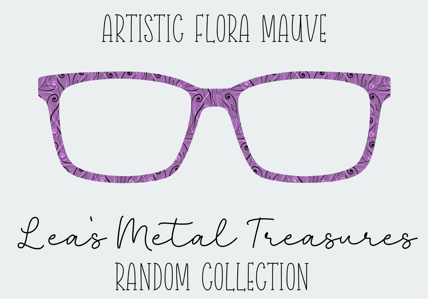 Artistic Flora Mauve Eyewear Frame Toppers