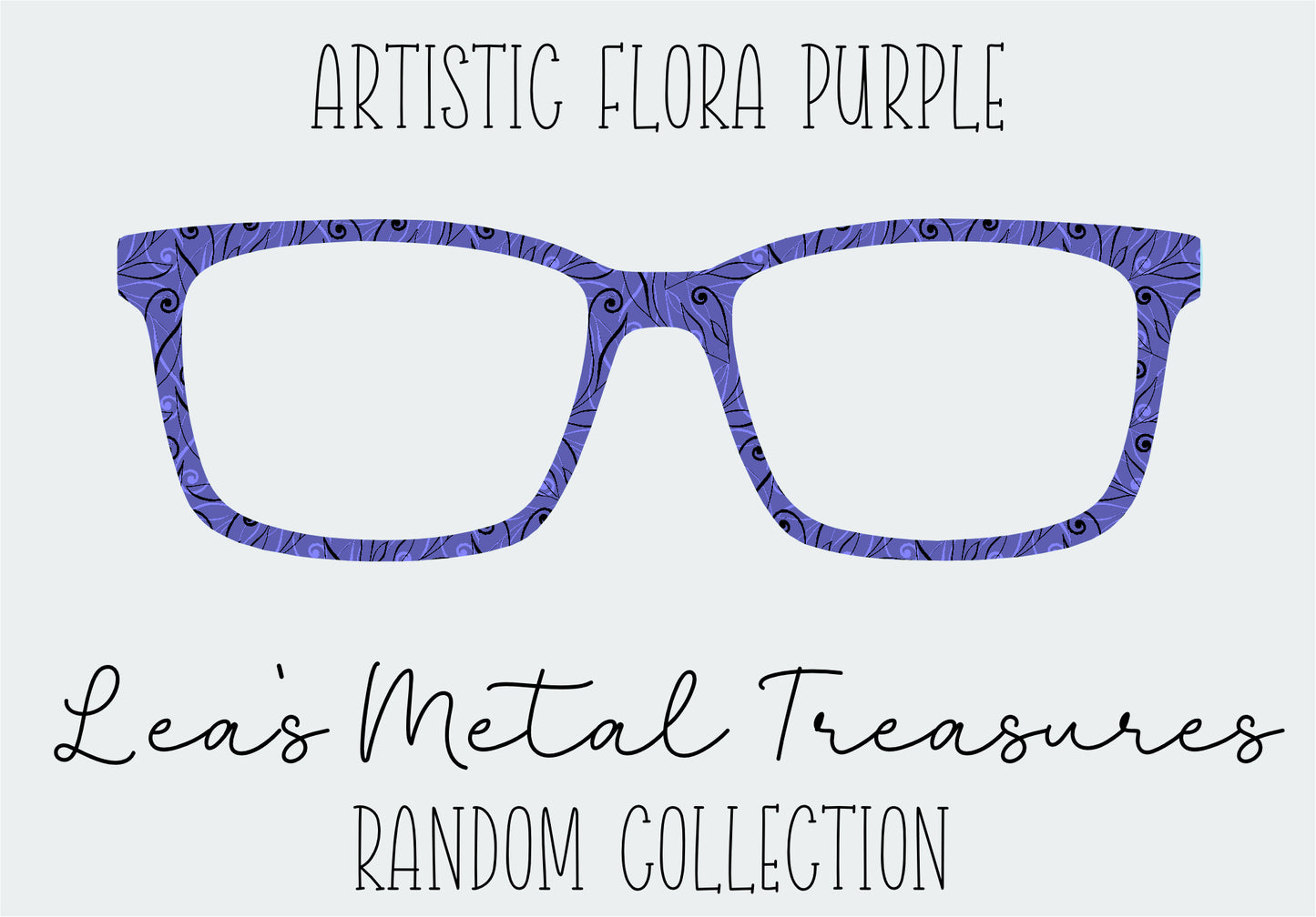 Artistic Flora Purple Eyewear Frame Toppers