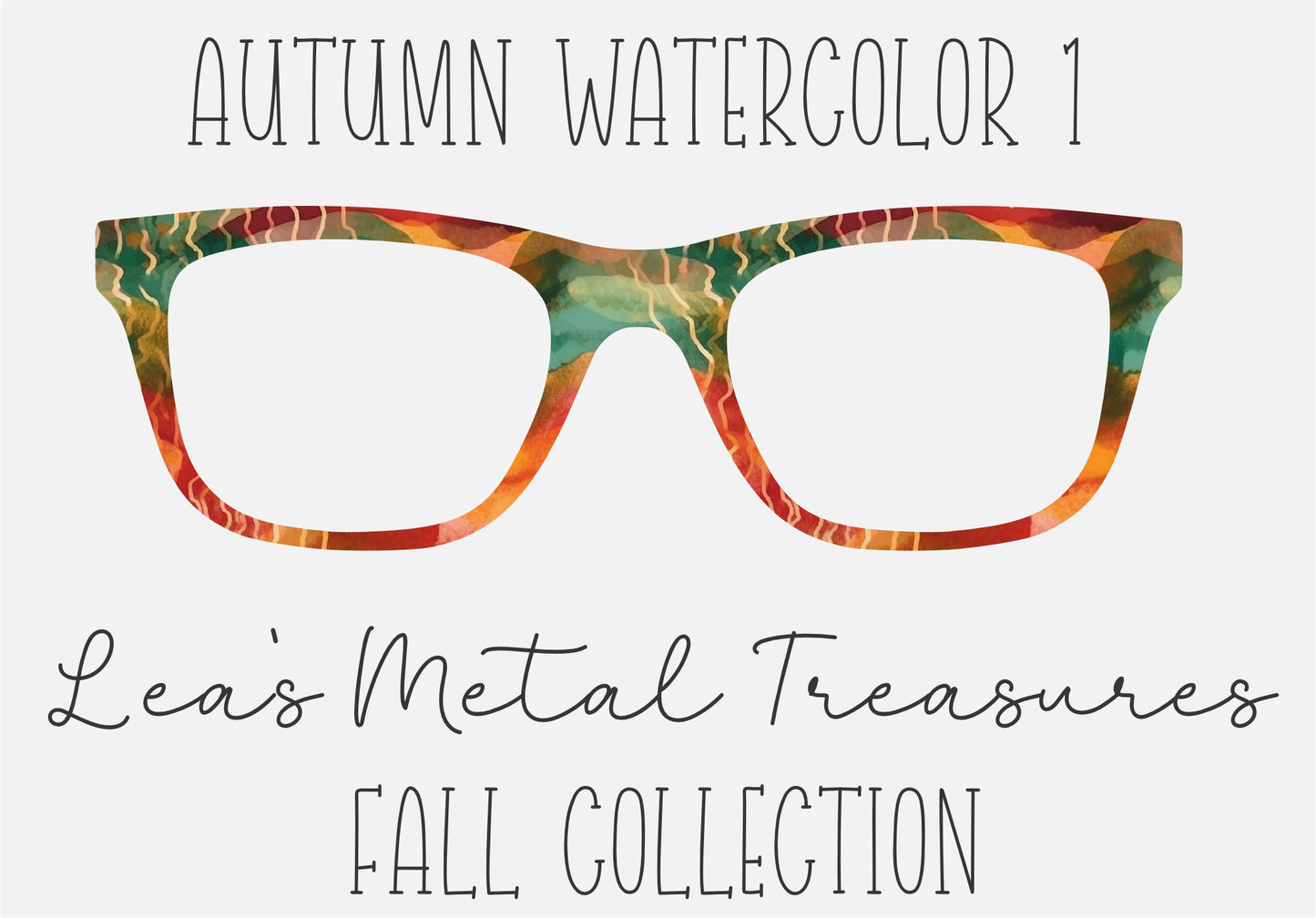 Autumn Watercolor 1 Eyewear Frame Toppers COMES WITH MAGNETS