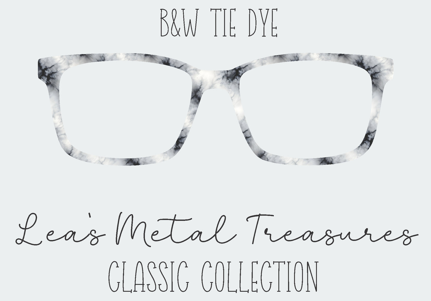 B&W Tie Dye Eyewear Frame Toppers