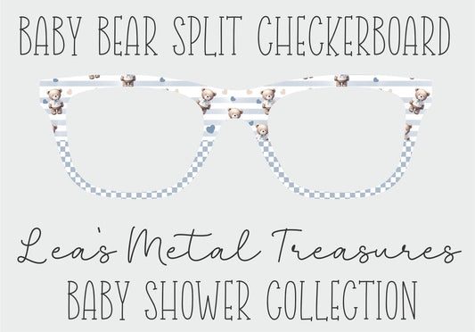 Baby Bear Split Checkerboard Topper COMES WITH MAGNETS
