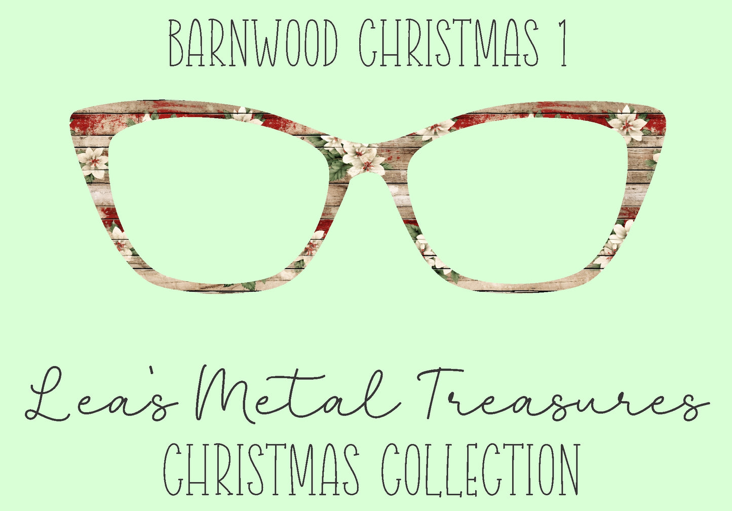 Barn wood Christmas 1 Eyewear Frame Toppers