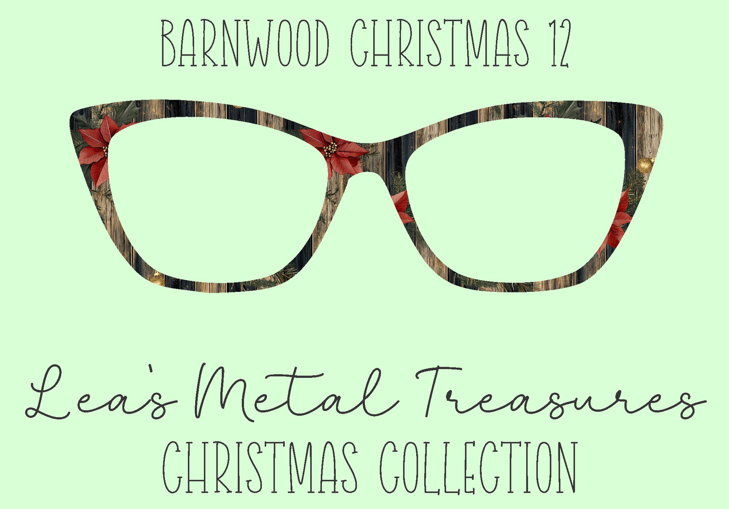 Barn wood Christmas 12 Eyewear Frame Toppers
