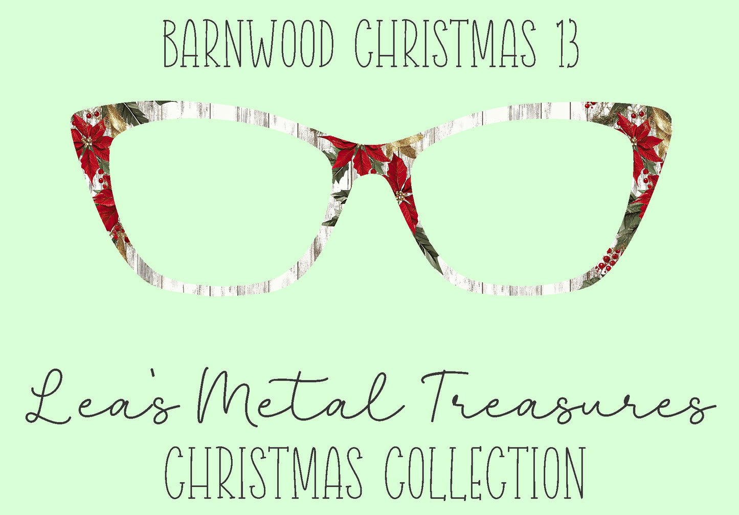 Barn wood Christmas 13 Eyewear Frame Toppers